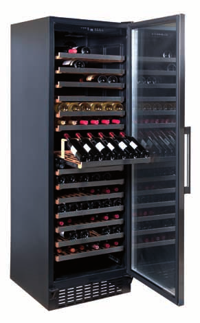 madera con apoyo y salida telescópica - R134a - Capacity for 168 bottles (1 compartment) - Security lock - Electronic digital display - Interior cold light -