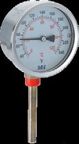 Termómetros bimetálicos Termómetro bimetálico (refrigeración, saneamiento y calefacción) Ø mm 6203220100 63 horizontal 1/2 *-30.