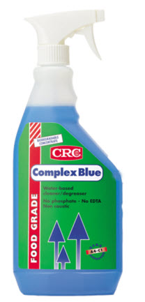 limpiadores CRC Eco Complex Blue Limpiador desengrasante 750 ml Limpiador desengrasante base agua. No inflamable. Para suciedad fuerte en aeras de procesado de alimentos.