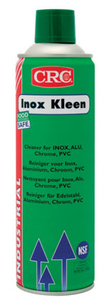 alimenticios. Apto para uso en la Industria Alimentaria CRC Inox Kleen Limpiador en espuma Limpiador en espuma base agua para limpiar y desengrasar Acero Inoxidable, Aluminio y PVC.
