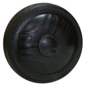 Estas ruedas se montan (en mangueta) sobre ejes de acero. Incluyen arandela elástica de retención de la rueda sobre el eje y tapacubo de plástico color negro. Económicas y ligeras de peso.