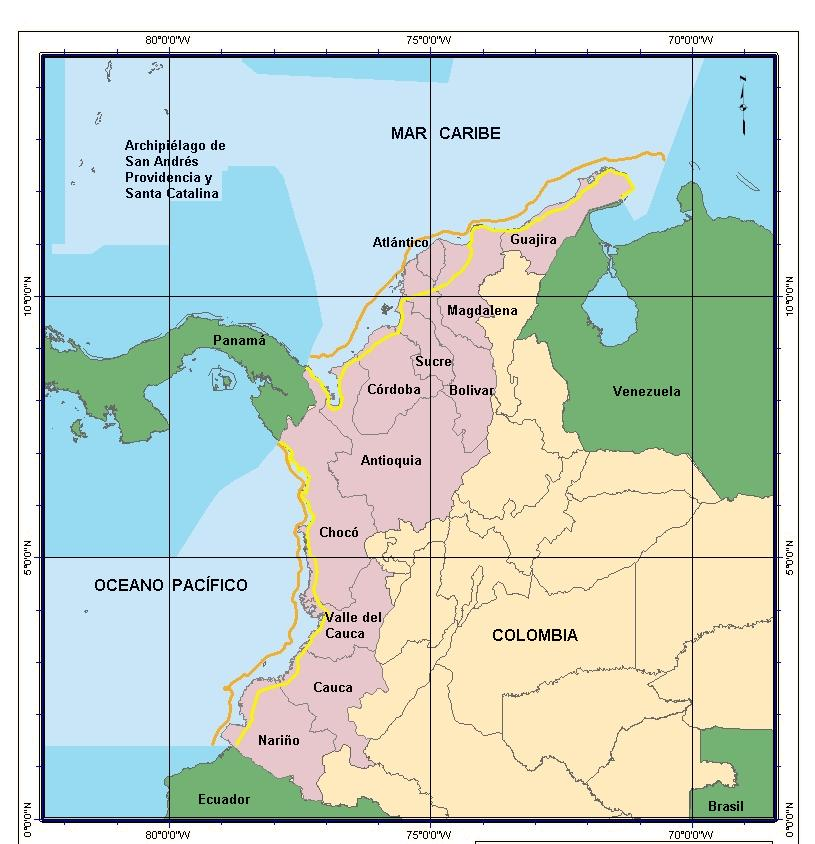 ECOSISTEMAS MARINO COSTEROS EN COLOMBIA Aproximadamente 1 000.000 km 2 de mar territorial.