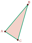 Tres segmentos de recta que se denominan lados. 2.