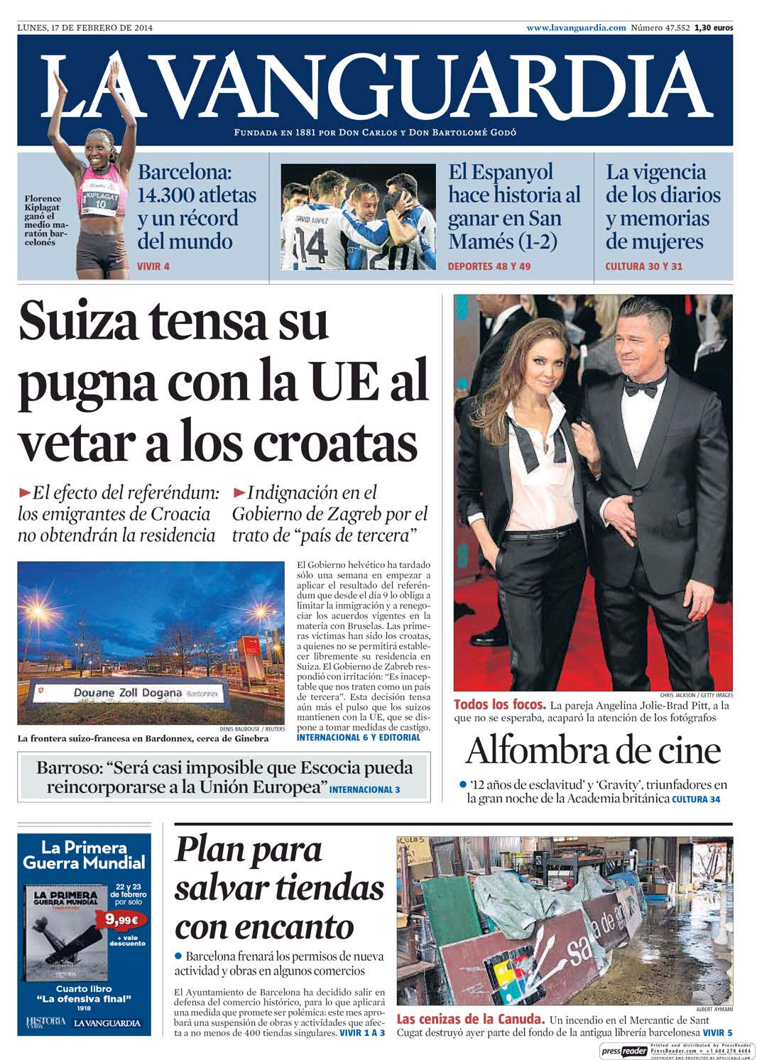 17/2/2014 Kiosko y Más - La Vanguardia - 17 feb. 2014 - Page #1 http://lector.kioskoymas.