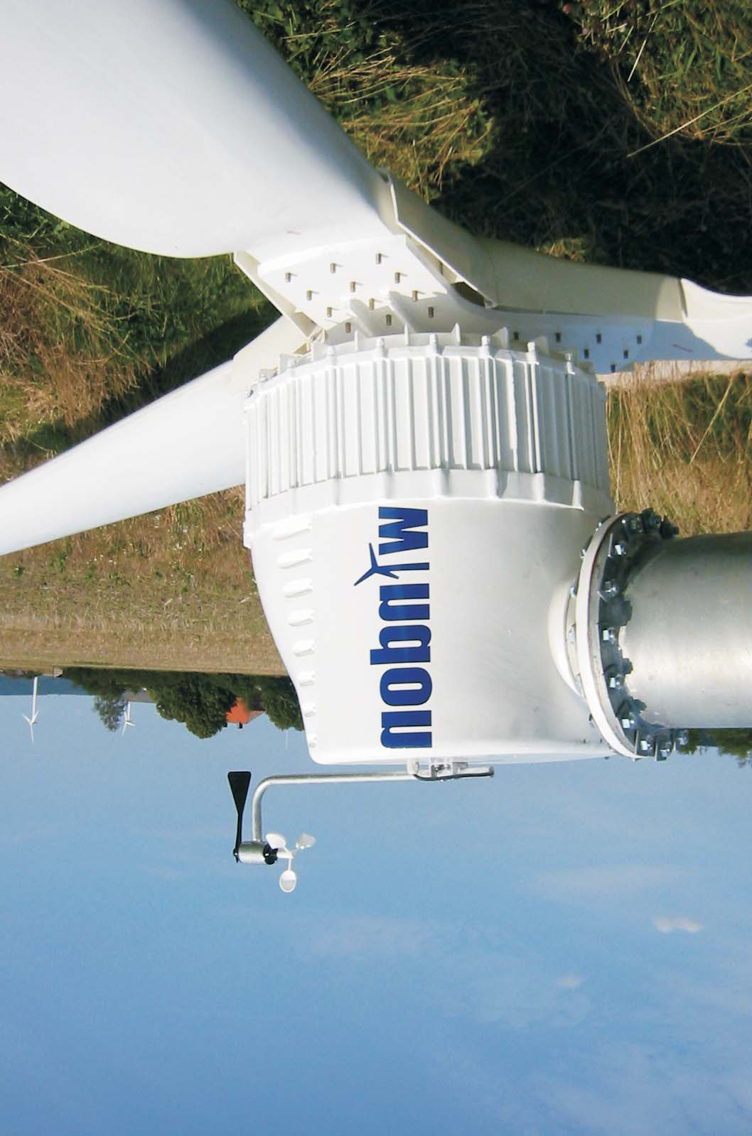 Turbinas eólicas windon Especificación detallada Potencia nominal Diámetro de rotor Altura de buje Concepto Clase de viento Velocidad nominal Velocidad máxima Vida mínima 20kW 20kW 12 m 18/24/30m