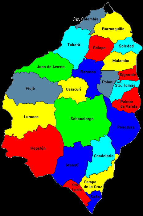 Atlántico y Barranquilla Atlántico y Barranquilla 23 Municipios 3388 Km2 (0.29%) 2.