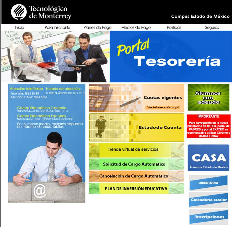 Portal de Tesorería http://www.cem.itesm.