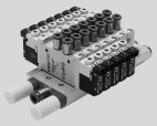 Electroválvulas VUVG-S10, válvulas con conexiones roscadas M5/M7 Montaje en batería Válvulas con conexiones roscadas para montaje en batería Dimensiones Datos CAD disponibles en www.festo.