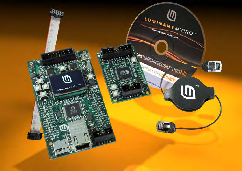 Plataformas de desarrollo Luminary Stellaris LM3S8962 Microcontrolador Cortex M3 OLED 128x96 display Interfaz USB