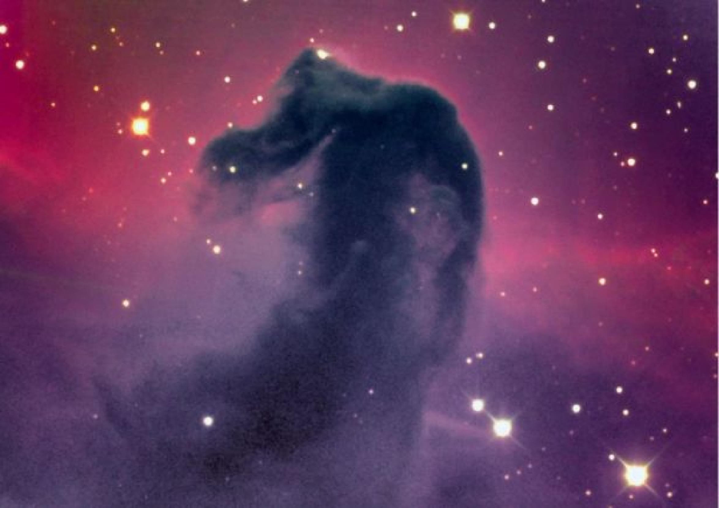 Nebulosas de absorción 7 Nebulosa cabeza de caballo Una nebulosa de absorción o negra, simplemente no deja pasar la luz de una