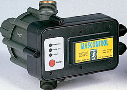 El Controlpress es un sistema de control para electrobombas que, además de las características de los anteriores dispositivos permite la regulación (reducción) de la presión máxima generada por la