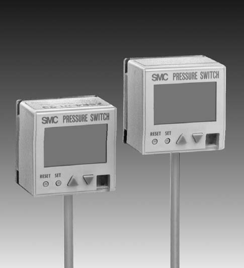 Lectura de salida LCD Presostato/Vacuostato digital Serie ZSE4 (vacío) ISE4 (sobrepresión) Elección de unidad de indicación Se puede seleccionar y cambiar fácilmente la unidad de indicación.