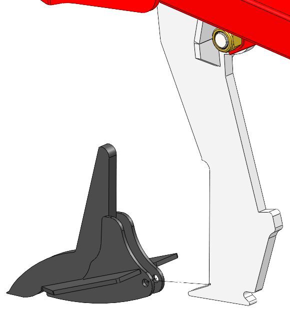 Los puntos de desgaste pueden caer cuando el tornillo de seguridad es removido. - riesgo de lesión en el pie o en la pierna! 1. Desmonte el tornillo M16x65 mm (Pos.