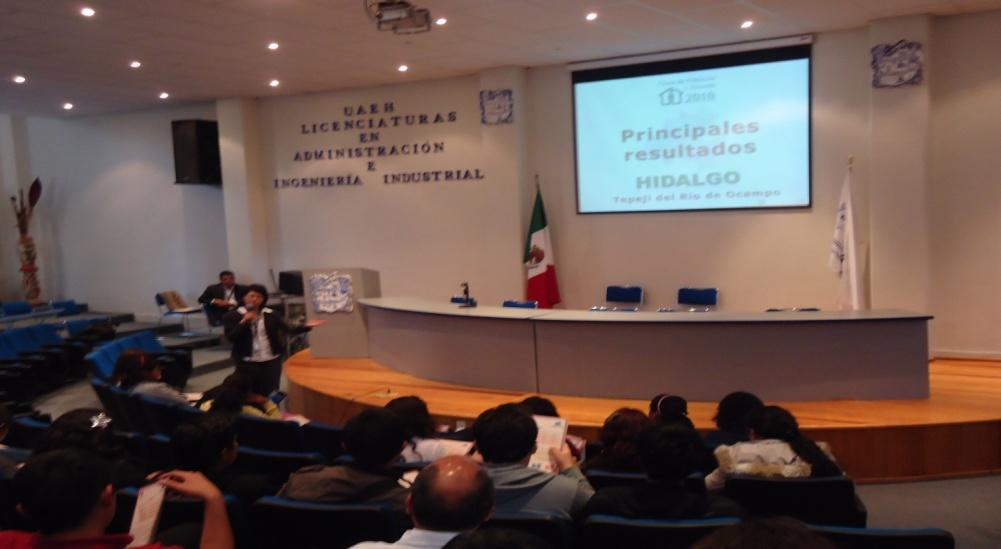 El día 4 de abril, se presentó la conferencia Dinámica de la Población en México y Censo Económico, por el Instituto Nacional de Estadística y Geografía (INEGI), en el auditorio de esta institución,