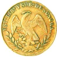 F ¼ Real, Estado Libre de San Luis Potosí, 1829. (KM-359). VF/EF ¼ Real, Estado Libre y Soberano de Sinaloa, 1866. (KM-363).