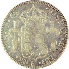 2 Reales, Moneda Provisional de Zacatecas, 1811. (KM-188). Leyendas completas, rara como tal.