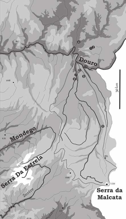 Muestra 4. Terraza aluvial del río Sabor. Analítica: cuarzo y goethita (E). Color exterior: marrón (P69); color interior: marrón (P67-P69); color machacado: marrón (P67).