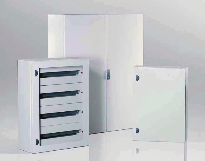 ST y SD 1 Amplia gama de dimensiones: más de 40 cajas con puerta ciega, 19 cajas con puerta trasparente, cajas con una puerta ciega, doble puerta con cierre de barra y cajas con puerta trasparente.