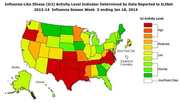 E.E.U.U.: Actividad de ETI por Estado, SE 3, 2013 E.E.U.U: Distribución de hospitalizaciones associadas a influenza por SE, 2013-14 En México 3, durante SE 02, la actividad de influenza incrementó respecto a semanas previas.