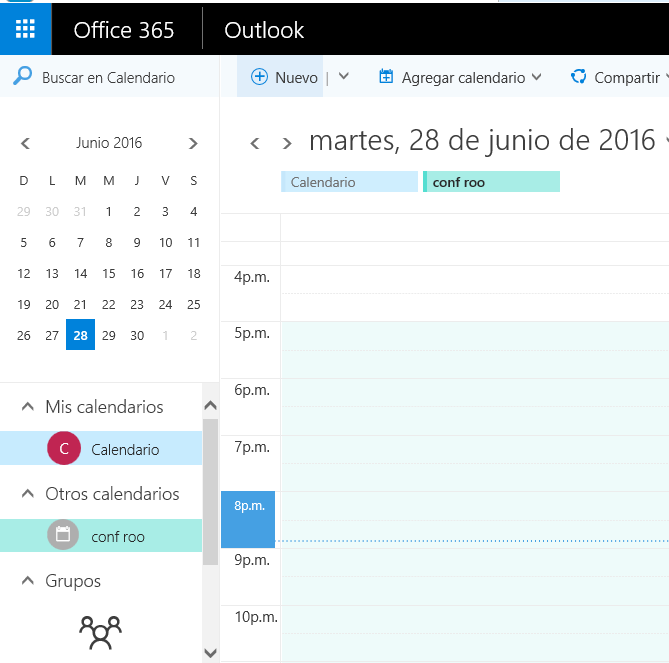 Outlook Desde su calendario podrá agendar reuniones por call utilizando Skype