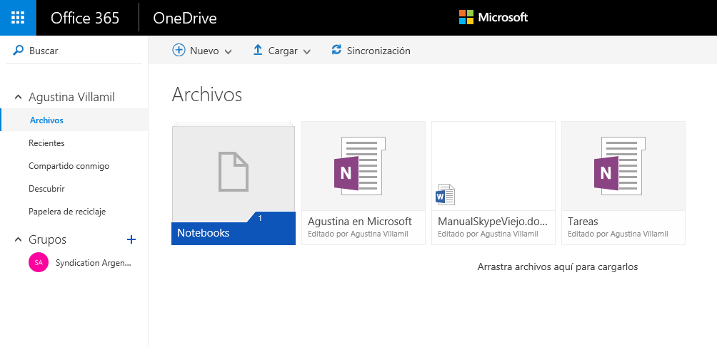 OneDrive a Simple Vista Crea un documento. Ya no es necesario guardar sus archivos. Al crearlos, Office los guarda de manera automática. Archivos en línea.