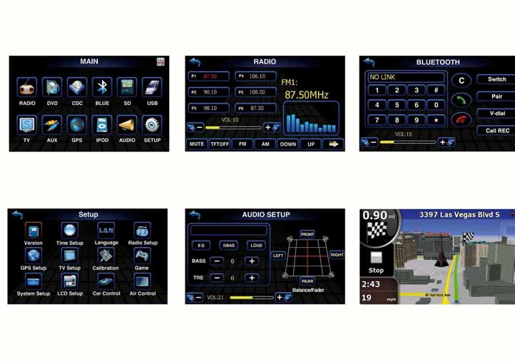serie nvx-65 lcd táctil digital 800x480 radio, rds, sd, usd, ipod, bluetooth, ad2p navegador gps y tdt dual zone entrada específica