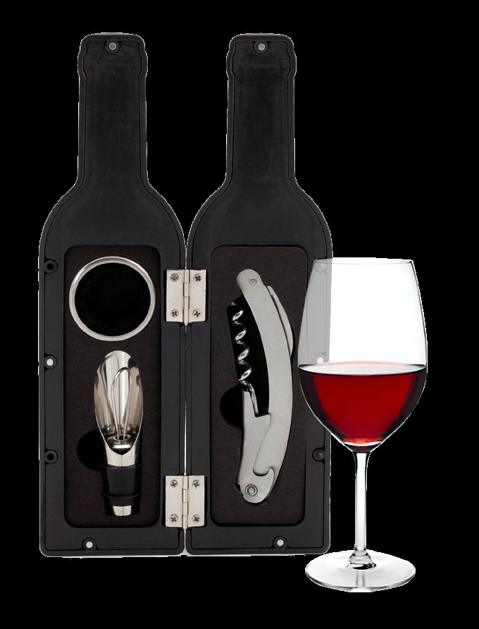 HOGAR HO-31 Set de Vino en Cuero Estuche