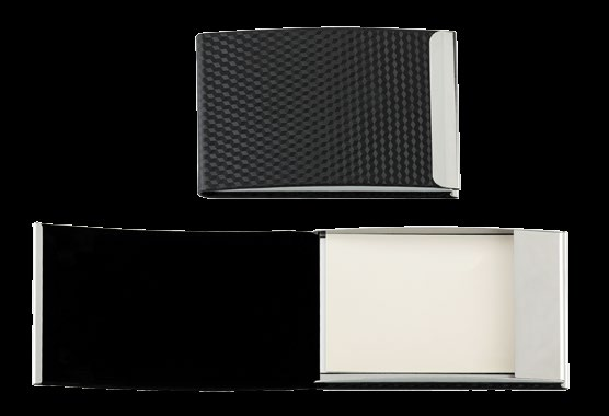 Color: Negro OFICINA - ESCOLAR 116 ML-307 Portatarjetas Silver En aluminio con cierre a presión.