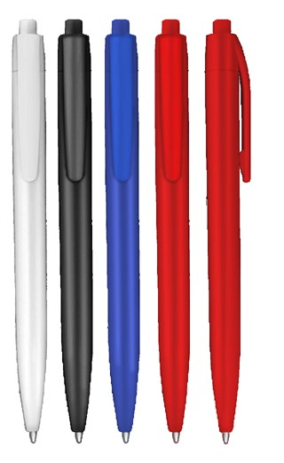 BOLIGRAFOS Royal Bolígrafo plástico con acción click. Tamaño: 13,8 cm. Marca: Tampografía, láser. Área de marca barril: 4 cm ancho x 0,7 cm alto.
