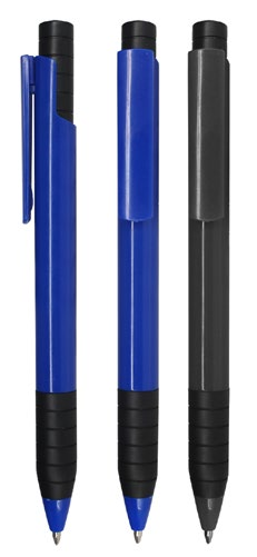 Azul Bolígrafo de cuatro colores con carabinero. Tamaño: 13.8 cm. Marca: Tampografía. Área de marca barril: 3 cm x 0,9 cm. Colores: Azul, Naranja.