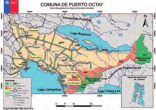 REGIÓN DE LOS LAGOS COMUNA DE PUERTO OCTAY Mapa áreas homogéneas por