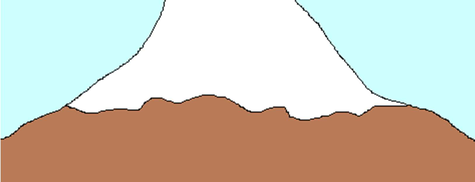 En la imagen (b) se puede apreciar como la nieve de la montaña se ha fundido en las partes bajas y en las partes altas no. (R.