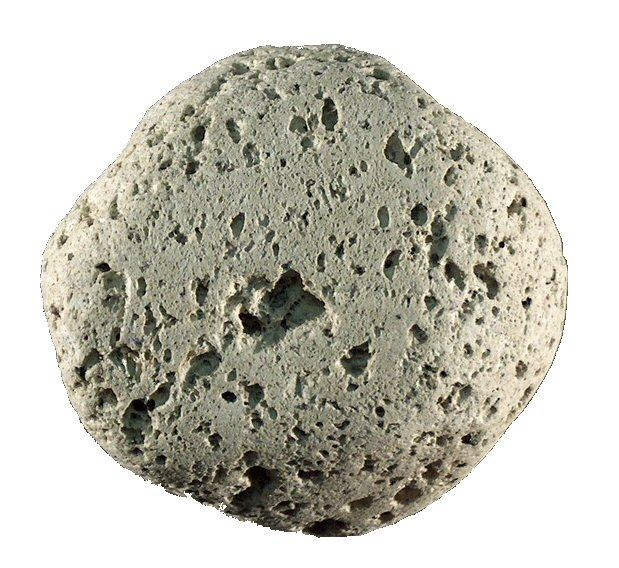 Piedra pómez Pómez consiste en una red de burbujas de gas congeladas dentro de vidrio y volcánico minerales.