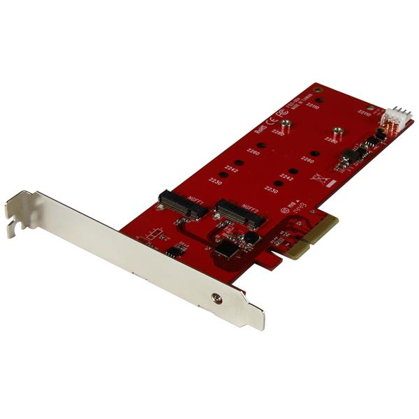 Tarjeta Controladora M.2 PCI Express para 2 SSD Product ID: PEX2M2 Esta tarjeta controladora SSD M.2 le permite instalar dos unidades de disco sólido SATA (SSD) M.