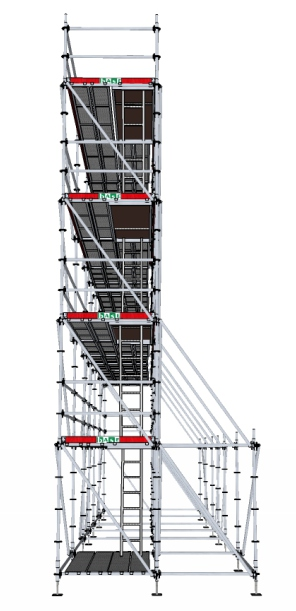 se compone de escaleras de acceso interno y plataformas con escotilla.