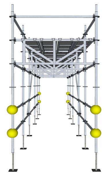 00 m se utilizan 2 escaleras y una plataforma de unión entre ellas.