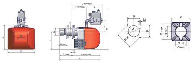 QUEMADORES DE GAS ETNA GAS 12/14/2 Tabla de características Tipo Modelo Potencia kw Alimentación Motor del ventilador mín. máx. eléctrica kw 12 M-.TN.x.ES.A..15 14 2 M-.TN.x.ES.A..xx M-.xx.x.ES.A..xx 35 M-.