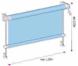 OPCIONAL Varilla VERTICALES Guías de barra US3510/2 de acero cromado de 8 mm con elementos de cierre roscados arriba y abajo para la fijación en la tapa lateral y en el soporte de fijación.