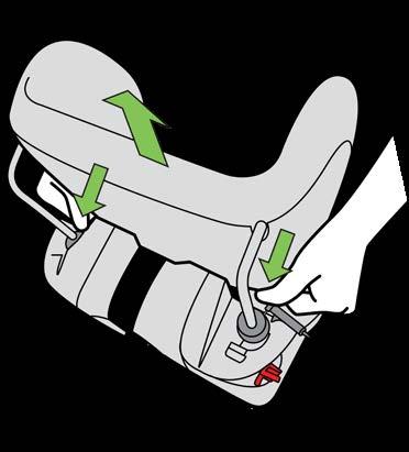 Paso 1 Busque la herramienta de reparación detrás del manual en la parte posterior del asiento, como se muestra en la figura 1.
