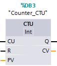 4.2.1. Contador Ascendente (CTU) Si las condiciones de entrada CU cambian de 0 a 1 el contador incrementa en 1 su valor hasta alcanzar el valor de comparación PV.