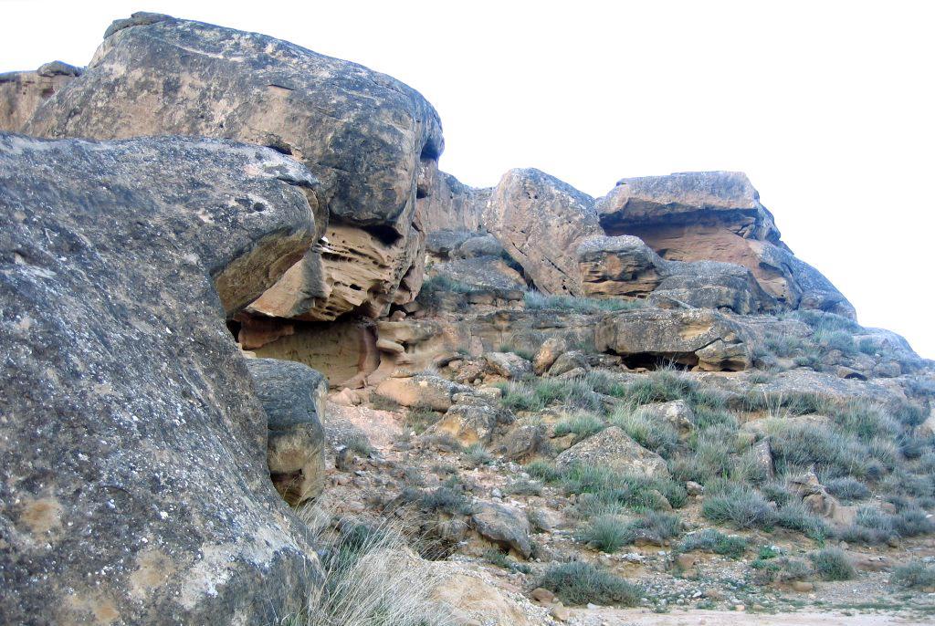Erosión de las areniscas del Mioceno, Terciario.