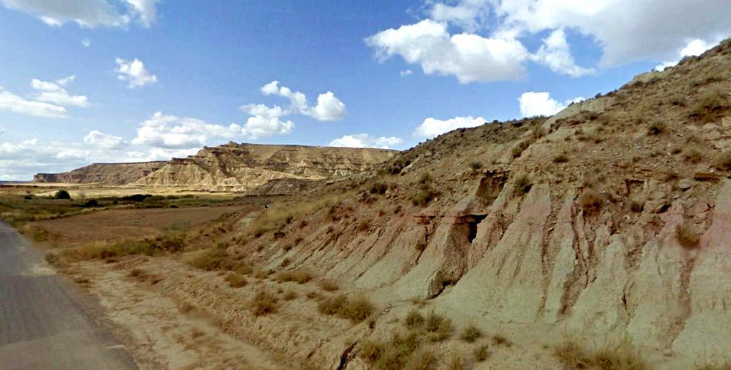 Areniscas y limolitas del Aragoniense, Mioceno, Terciario.