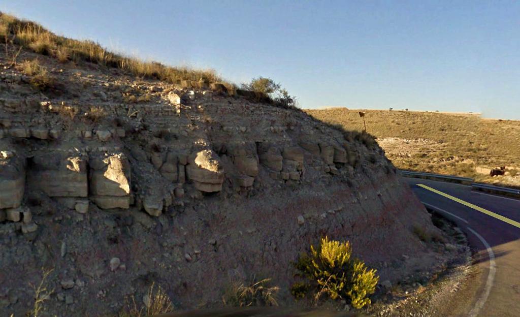 Areniscas, limos y arcillas del Aquitaniense, Mioceno,