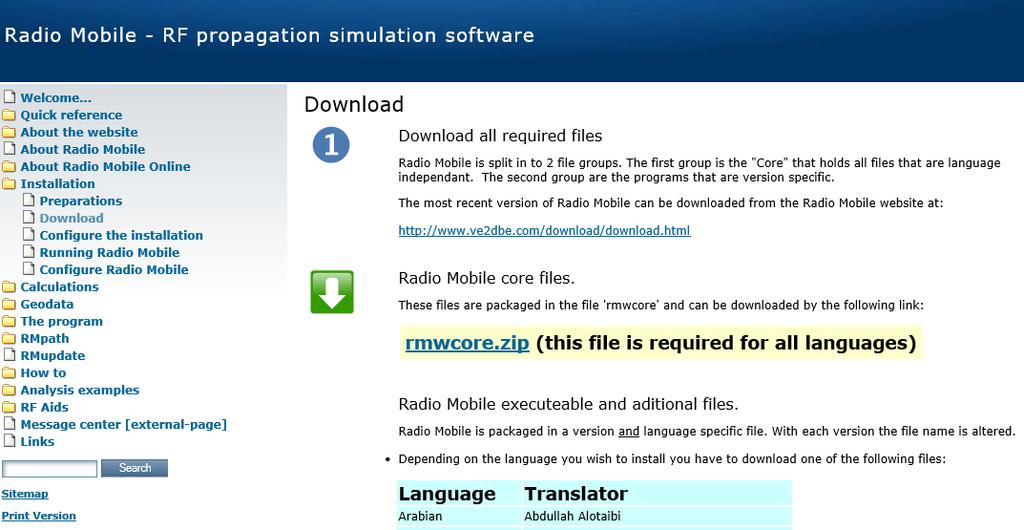 installation:download Figura Radio Mobile - RF propagation simulation software. 6.2.