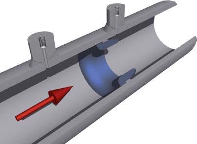 Instrumentación de caudal Toberas Una tobera de caudal consiste en una sección convergente con perfil redondo y cuello cilíndrico.