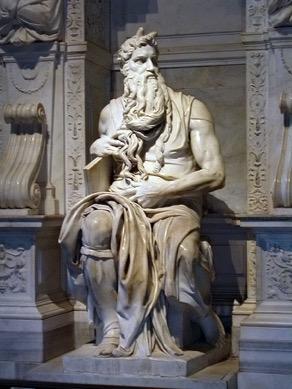 Moisés de Miguel Ángel. El Moisés es una obra del Renacimiento Italiano, creara por M.Ángel entre 1513 y 1515.