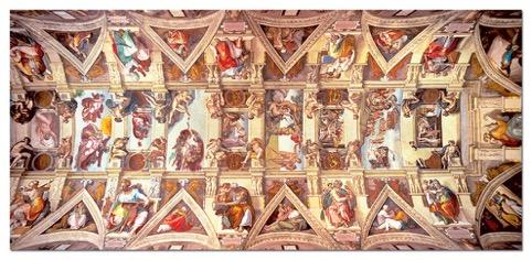 Bóveda de la Capilla Sixtina con escenas del Génesis Obra realizado por el artista entre 1508 y 1512.
