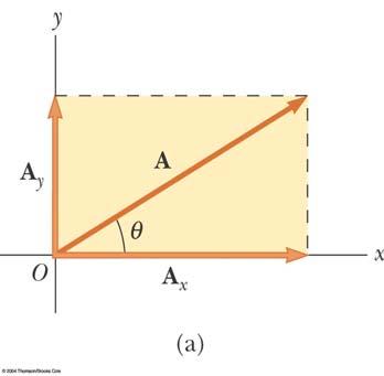 Componentes de un vector Un vector se puede expresar matemáticamente mediante sus componentes Es útil utilizar las componentes rectangulares Éstas son las proyecciones en los ejes X, Y y Z Vectores