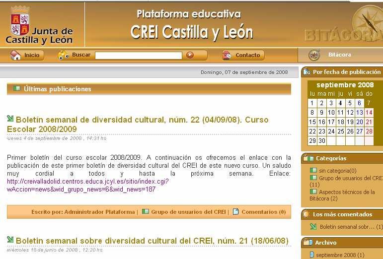 PLATAFORMA CREI BITÁCORA CORA- http:// ://crei.centros.educa.jcyl.