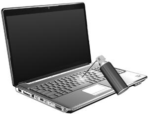 4 Limpieza del TouchPad y del teclado La presencia de suciedad y residuos grasos en el TouchPad puede hacer que el puntero se desplace por la pantalla de forma descontrolada.